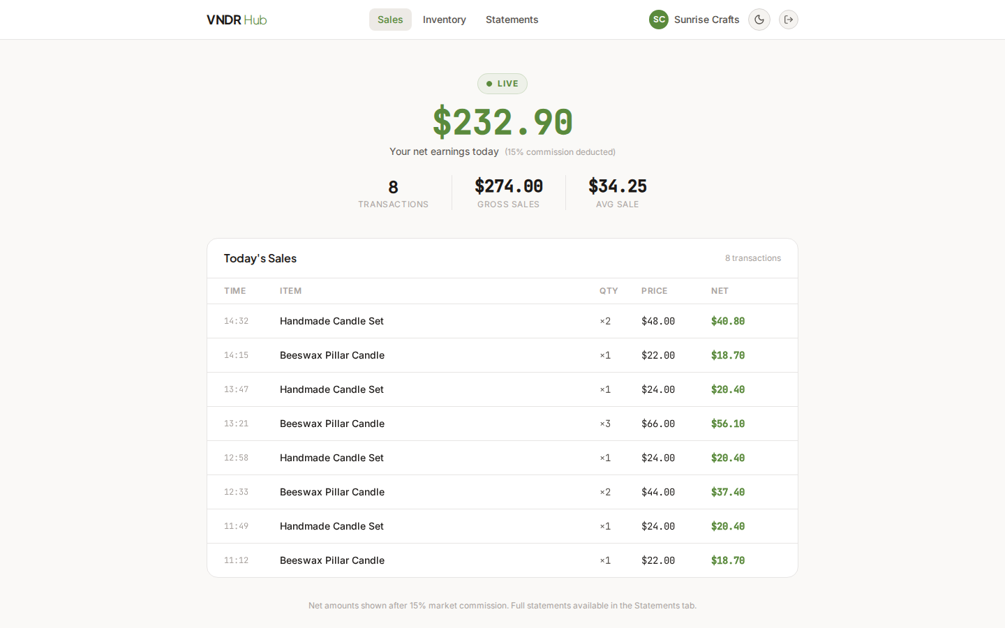 Vendor Self-Service Portal screenshot